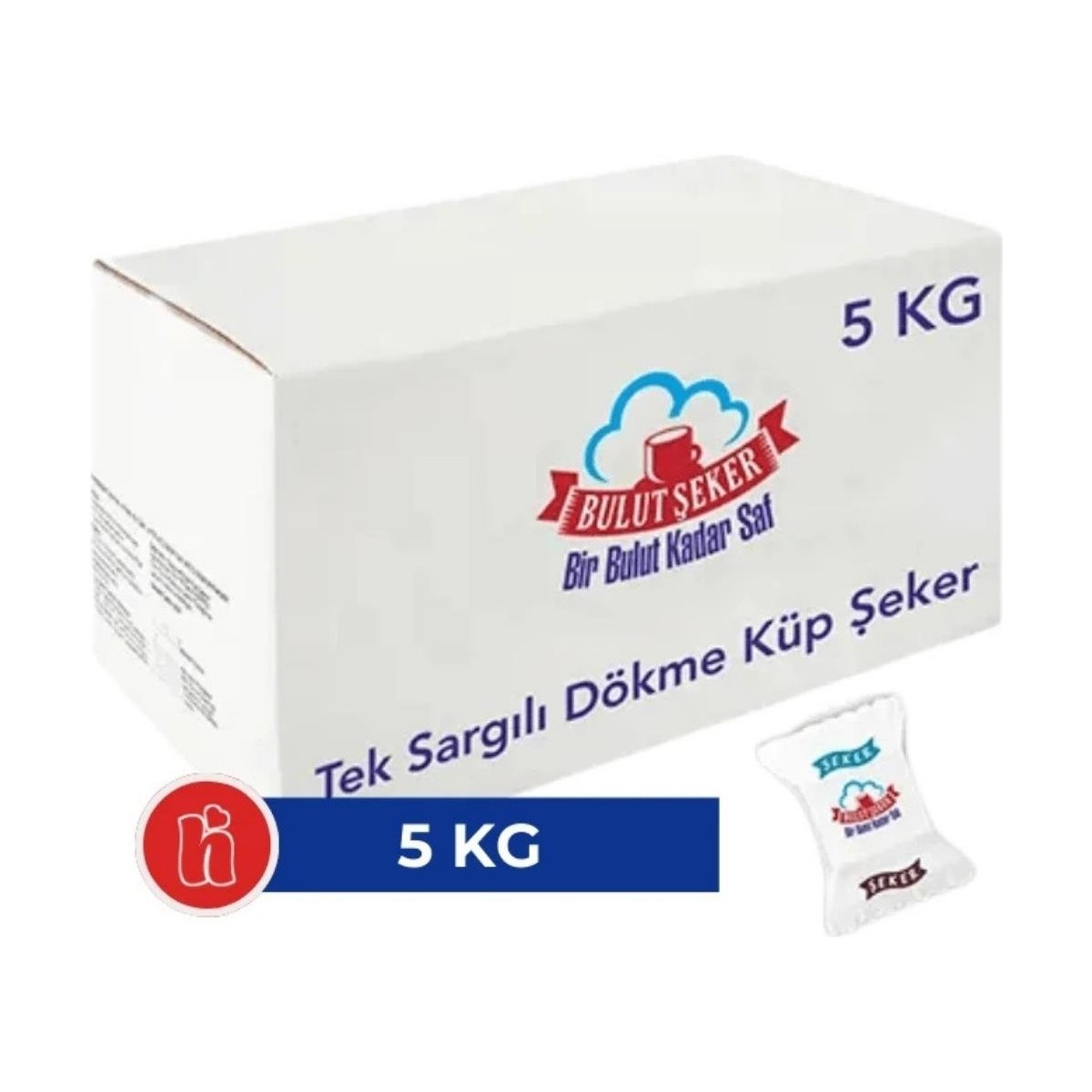 Bulut Küp Şeker 5kg Tek Sargılı